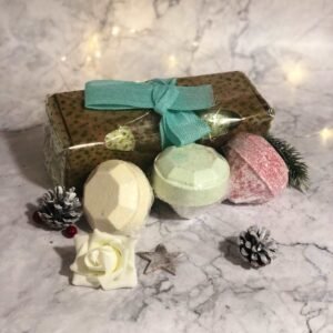 Set Of 3 Gemstone Bath bombs - Sun of Africa, Atocha Star, Sunrise Ruby